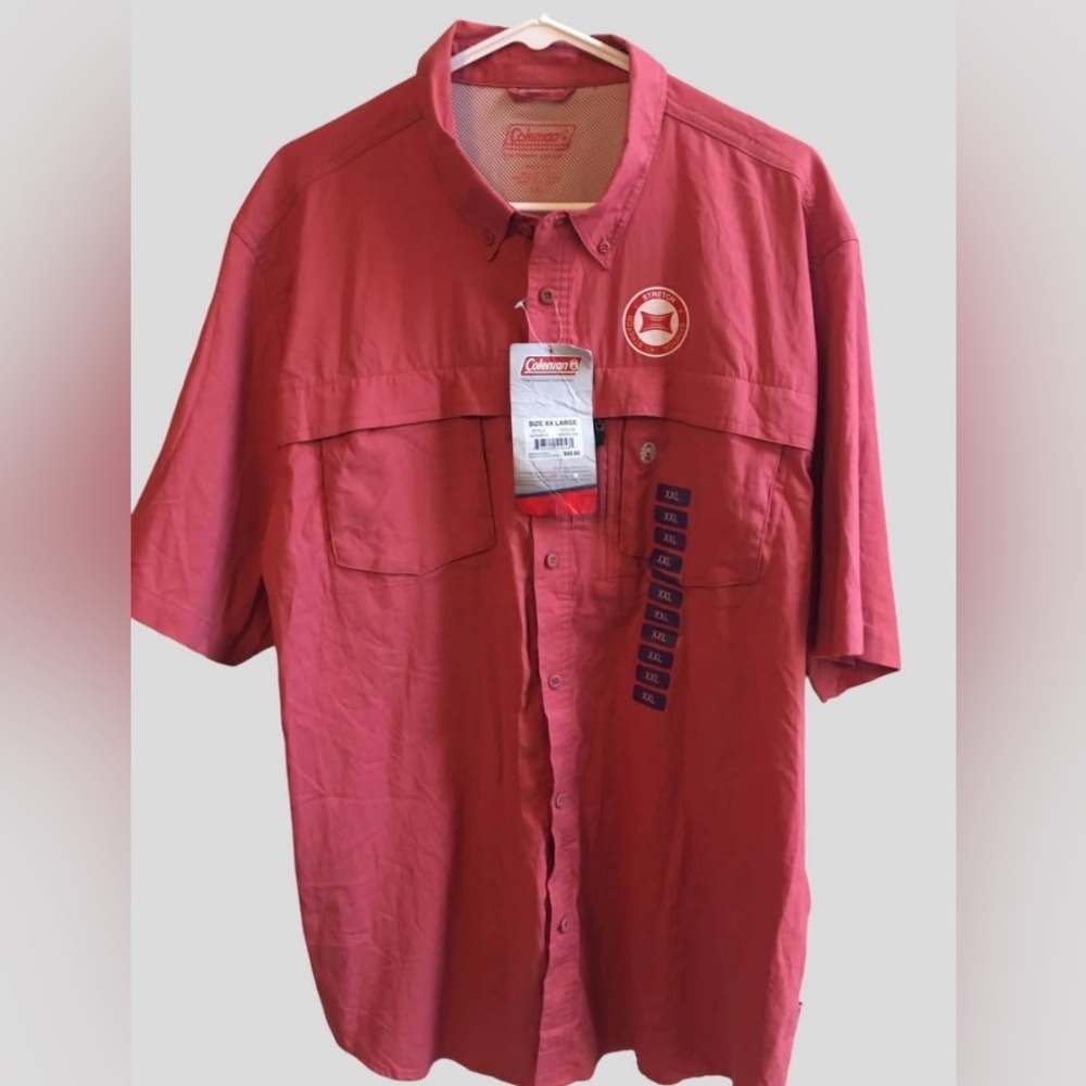 New Men Coleman 2X Sun Protect•Vent•Quick Dry•Secure Pockets Outdoor Shirt